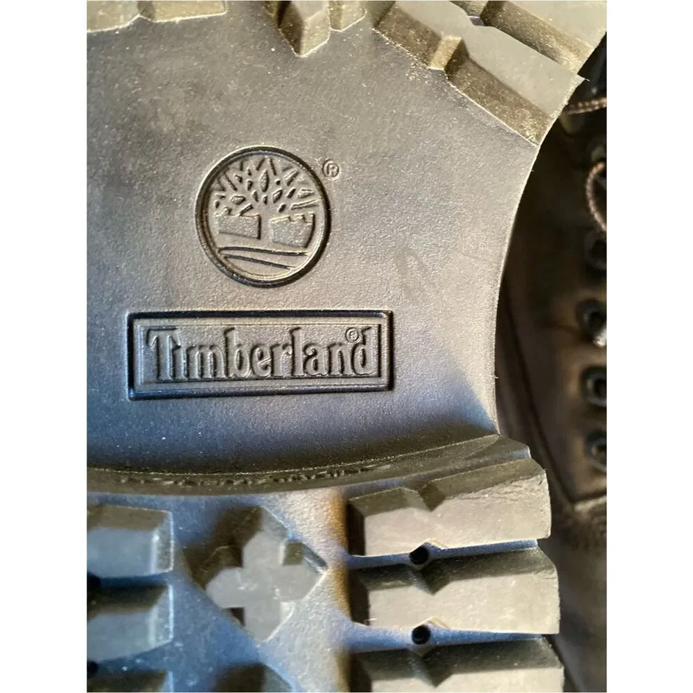 Timberland Junior's Size 5 EU 37.5 6” Premium Black Suede Work Boots NEW
